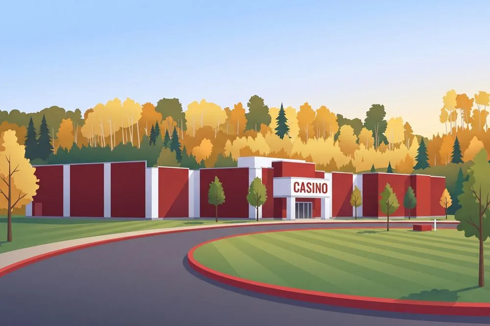 Eagle River Casino near Whitecourt in autumn